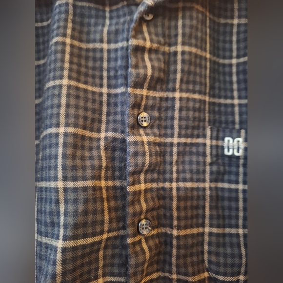 Daks London Mens Wool Blend Button Down Flannel Black/Tan/Gray Size 110 M/L - Picture 5 of 8